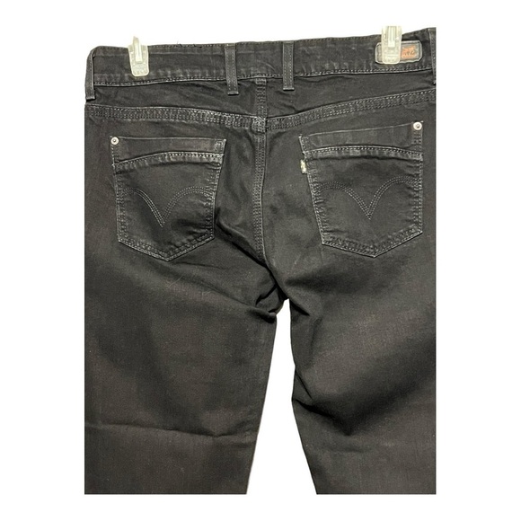 Levi’s 529 Curvy Straight Leg Jeans Perfect Slim-Fit Classic Black Denim W32 L33 - Picture 3 of 4